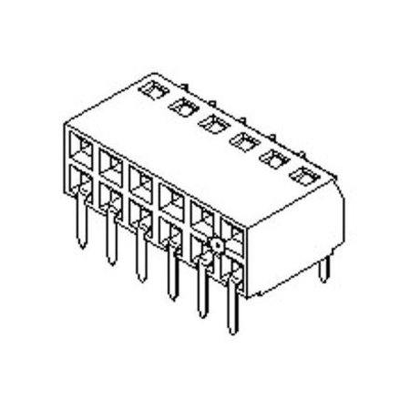 MOLEX Board Connector, 50 Contact(S), 2 Row(S), Female, Right Angle, 0.1 Inch Pitch, Solder Terminal,  719730225